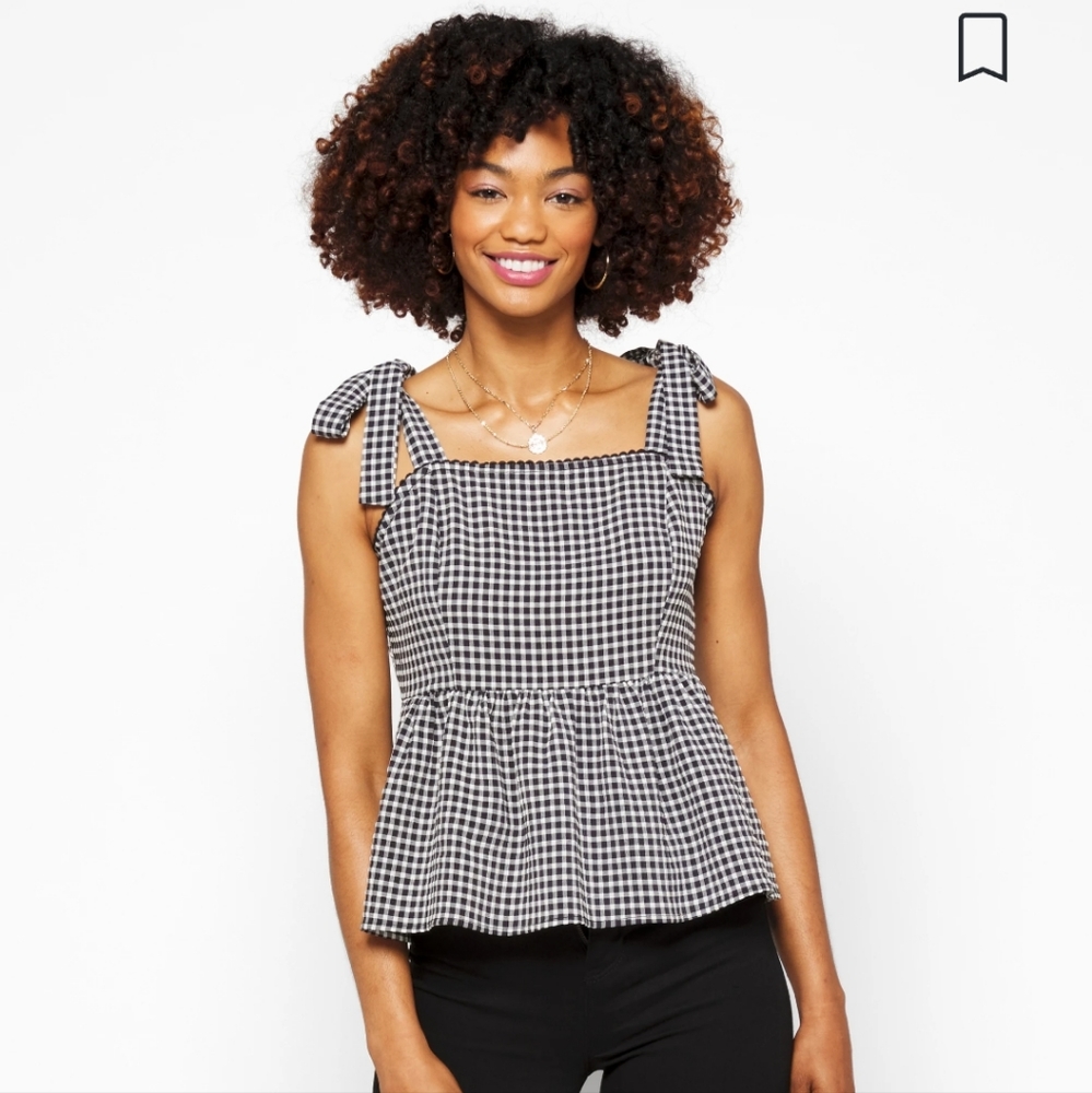 Black & White Gingham Tank
